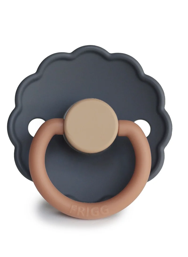 FRIGG Pack of 1 Daisy Block Silicone Baby Pacifier, 6-18 Months, Aurora - S2