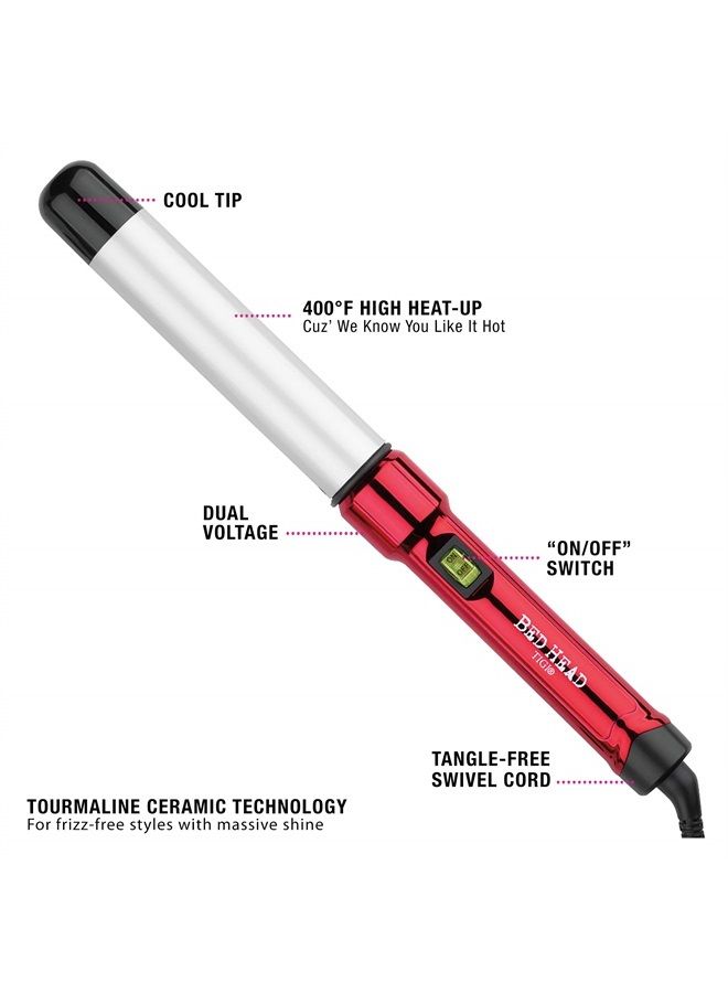 BED HEAD Curlipops Clamp-Free Curling Wand Iron | For Tousled Curls and Massive Shine (1-1/4 in) - Image 2