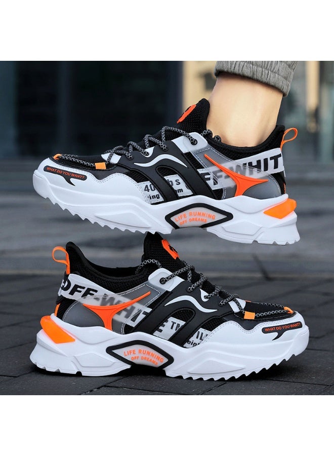 NIBEMINENT Fashion Men's Sneakers Breathable Running Shoes Platform Non Slip Tennis Shoes Lace Up Round Toe Men Casual Shoe Tenis Masculino - Image 1