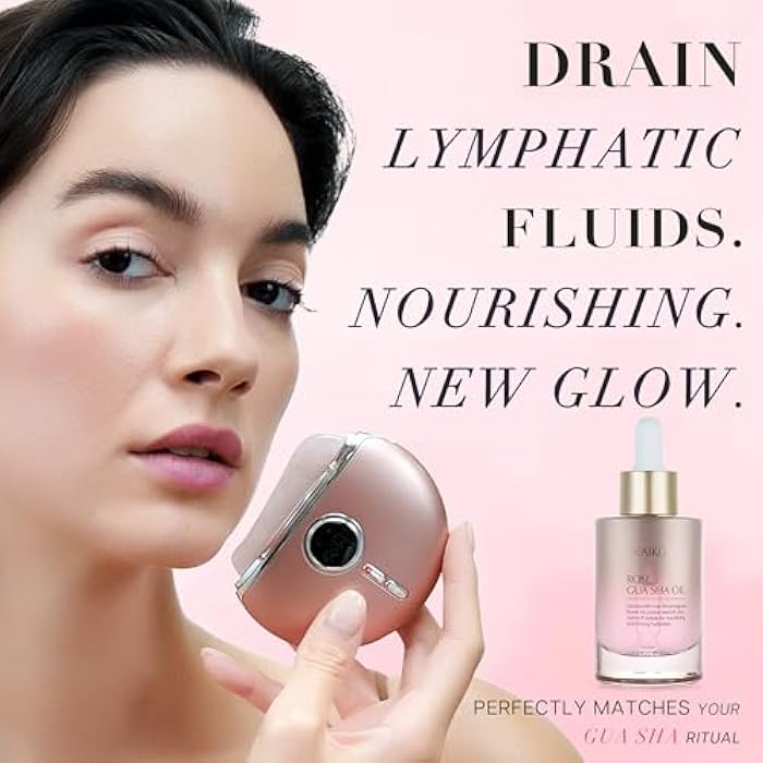 VRAIKO Gua Sha Face Oil Serum | Rosa Rugosa Flower & Jojoba Seed Oil Product | Detox, Plump, Anti-Oxidant, Soothing | Nourish, Cruelty Free, Natural, 1 fl oz - Image 3