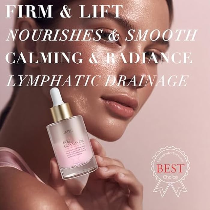 VRAIKO Gua Sha Face Oil Serum | Rosa Rugosa Flower & Jojoba Seed Oil Product | Detox, Plump, Anti-Oxidant, Soothing | Nourish, Cruelty Free, Natural, 1 fl oz - Image 2