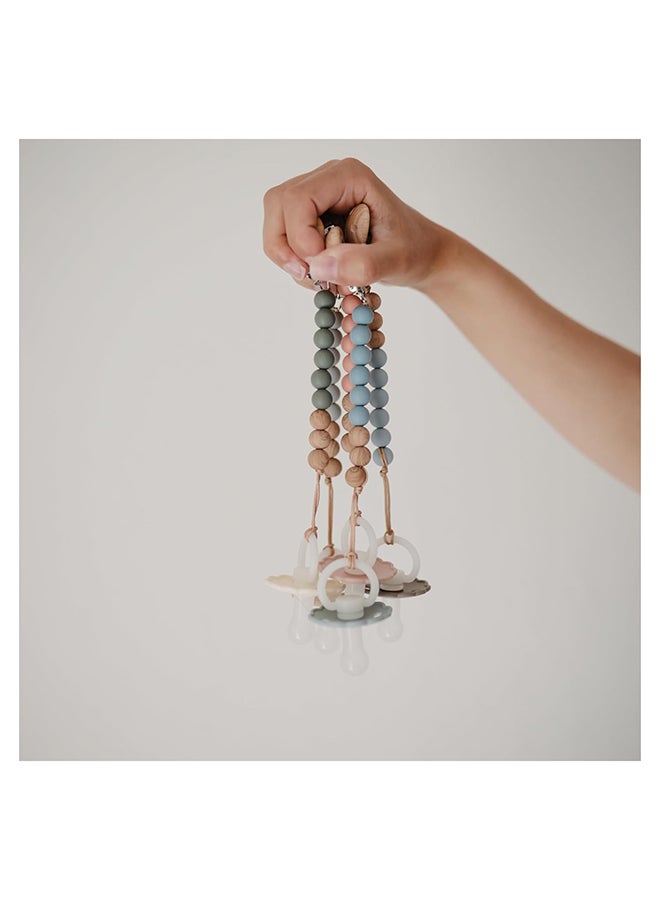 FRIGG Daisy Silicone Baby Pacifier 6-18M 2-Pack Croissant/Portobello - Size 2 - Image 5