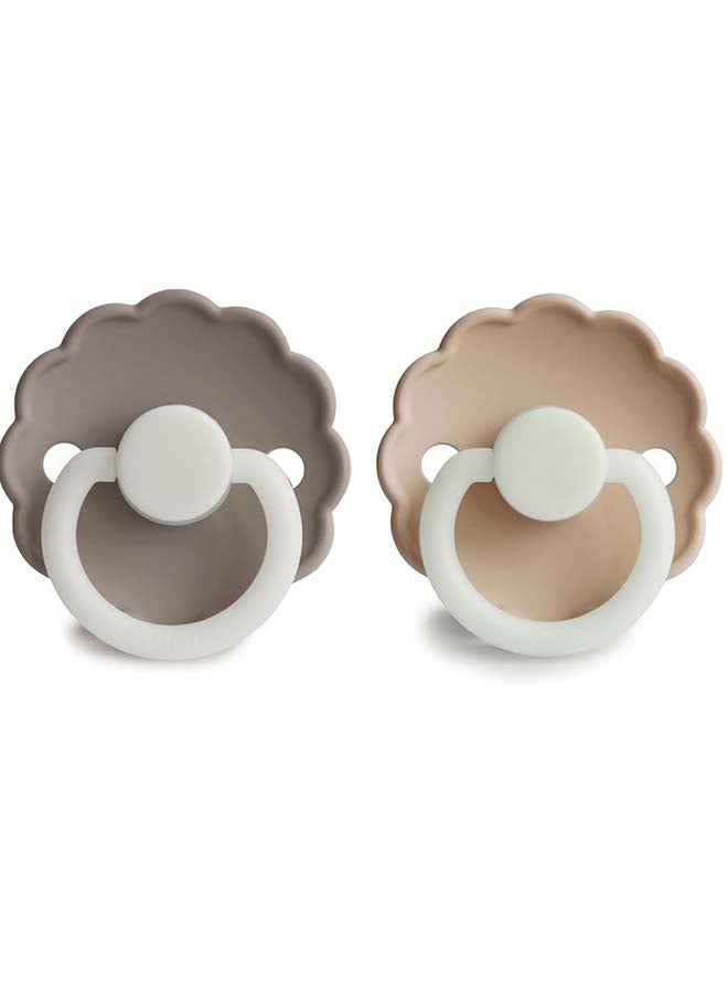 FRIGG لهاية FRIGG Daisy سيليكون للأطفال 6-18 شهر 2-Pack كرواسان/بورتوبيلو - الحجم 2 - Image 2