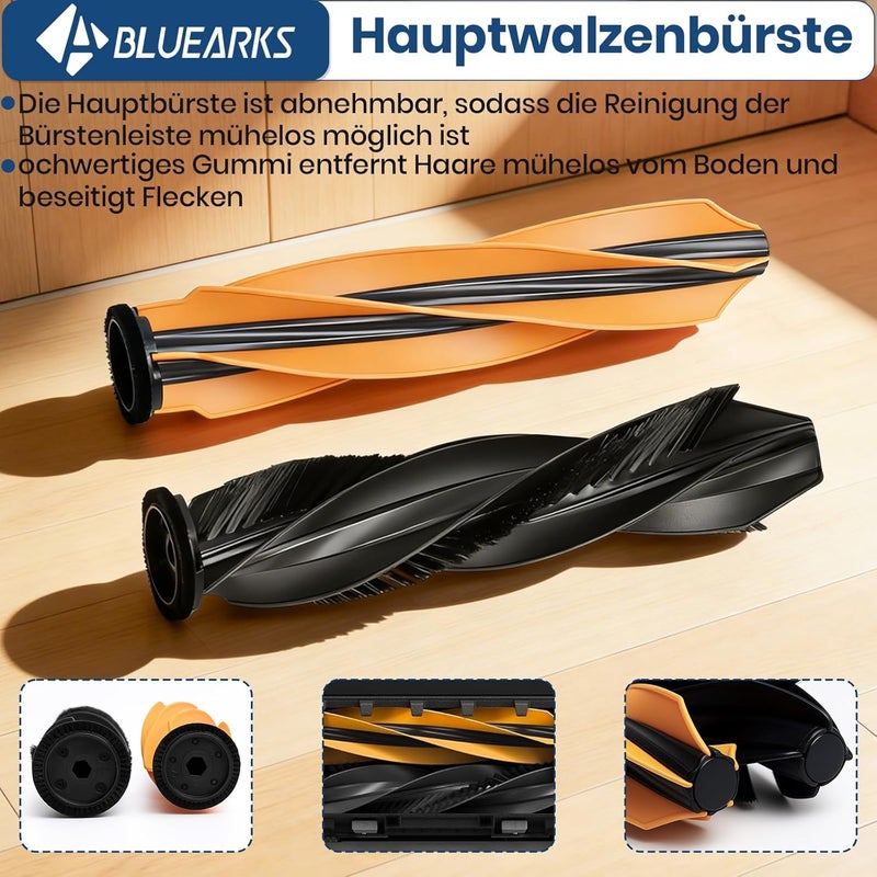 Bluearks Pack of 24 Accessories for Dreame D20 Pro Plus Robot Vacuum Cleaner, Consisting of 2 Main Brushes, 4 Wipes, 4 HEPA Filters, 6 Side Brushes, 6 Dust Bags, D20 Pro Plus Replacement Parts Globally popular elegant design - Image 3