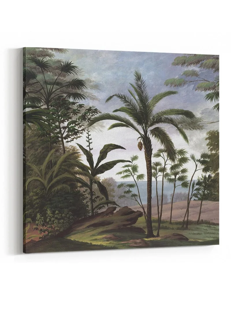 LOWHA Canvas Wall Art Stretched Over Wooden Frame with Arches Retro Style Art Pattern Painting