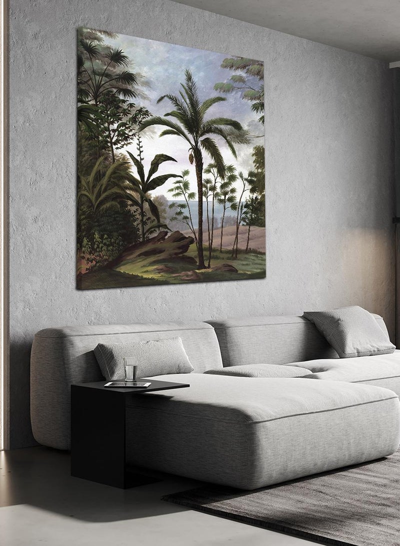 LOWHA Canvas Wall Art Stretched Over Wooden Frame with Arches Retro Style Art Pattern Painting - Image 2