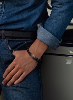 AWNL Hamsa Hand Beaded Bracelet with Hawk Eye Stones and 925 Sterling Silver Gift for Men Husband  - Image 2
