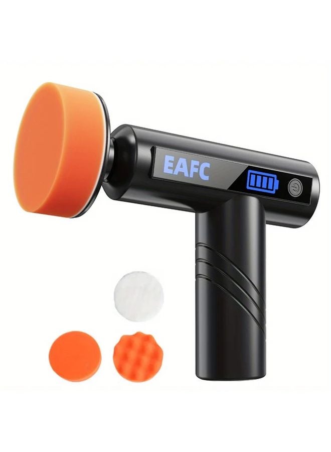 Black Multifunctional Portable Car Polisher Wireless Rechargeable with Screen - Image 2