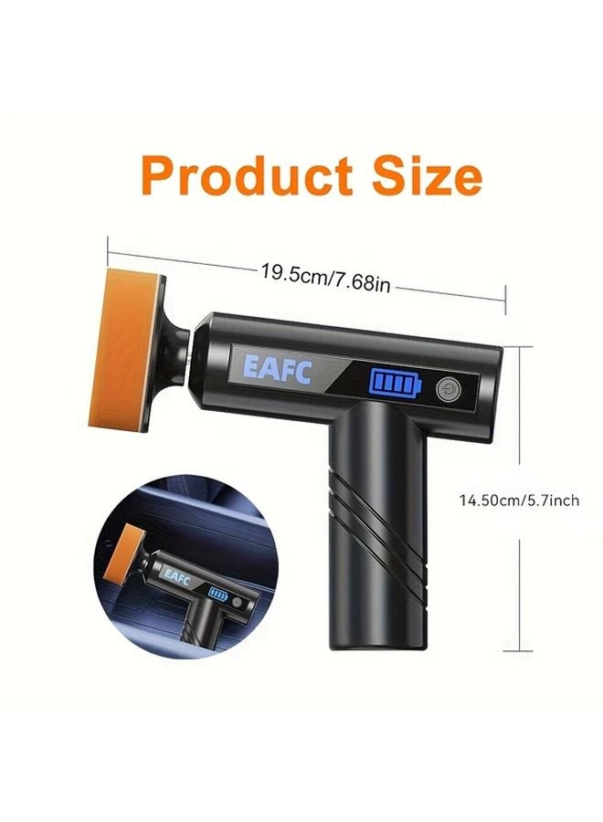 Black Multifunctional Portable Car Polisher Wireless Rechargeable with Screen - Image 3