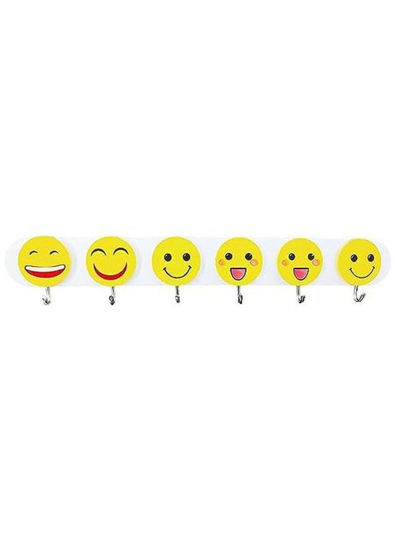 Hooks Wall Mounted With Plastic Smile Design And Self Adhesive  - Image 1