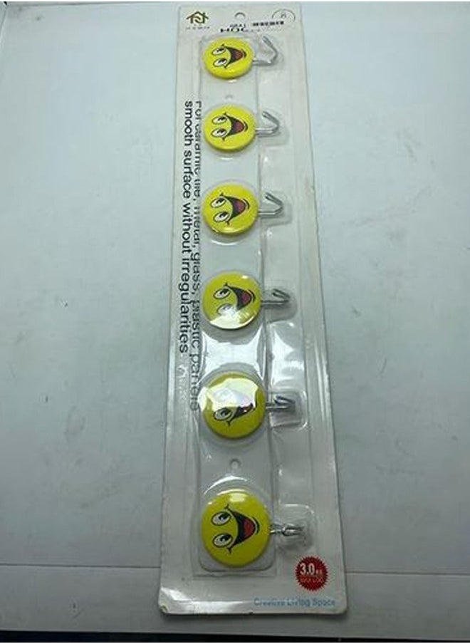 Hooks Wall Mounted With Plastic Smile Design And Self Adhesive  - Image 3
