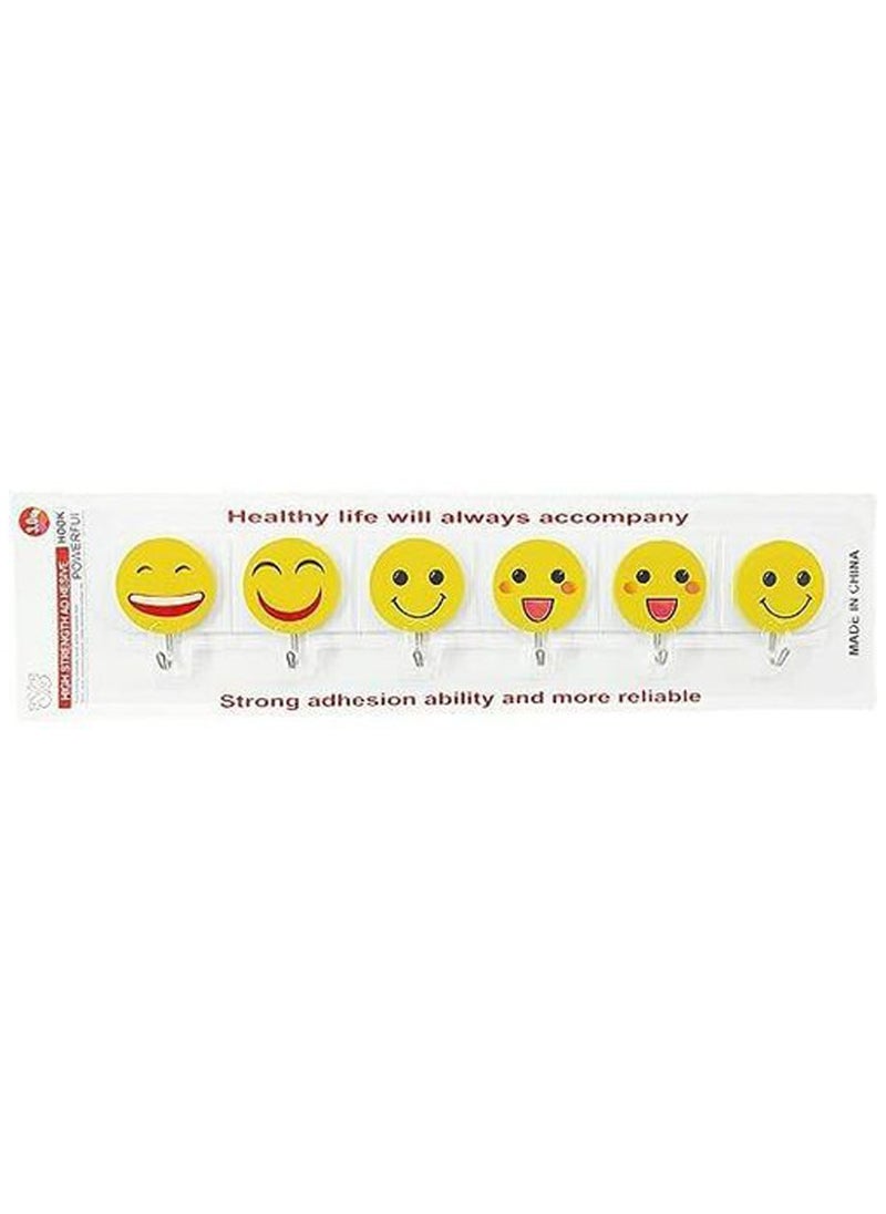 Hooks Wall Mounted With Plastic Smile Design And Self Adhesive  - Image 2