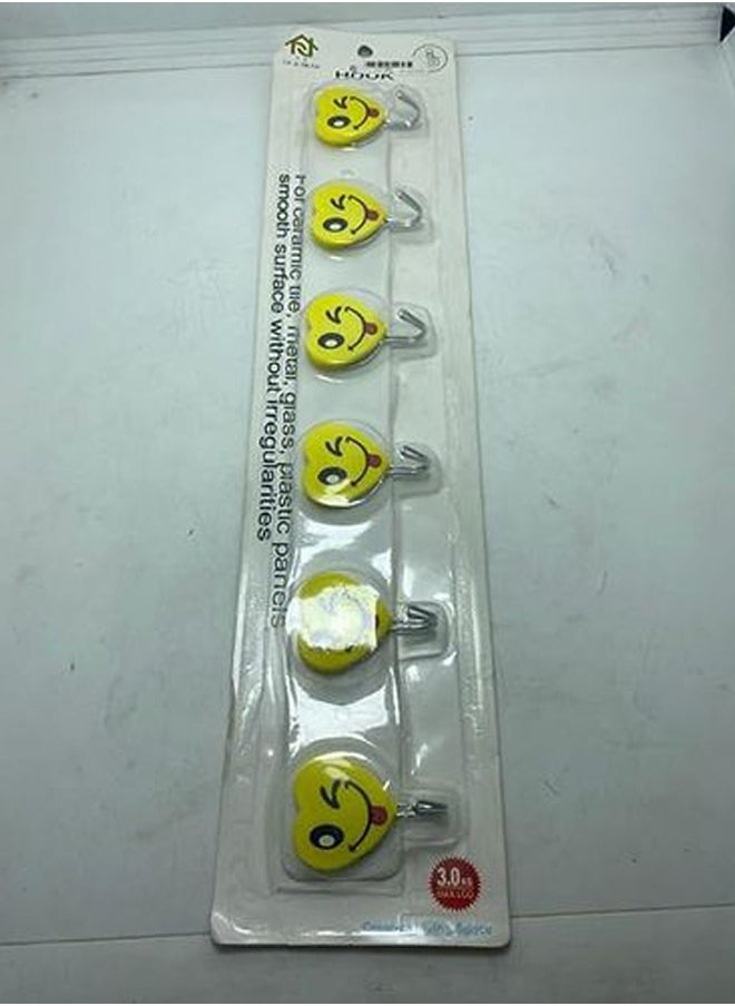 Hooks Wall Mounted With Plastic Smile Design And Self Adhesive  - Image 5