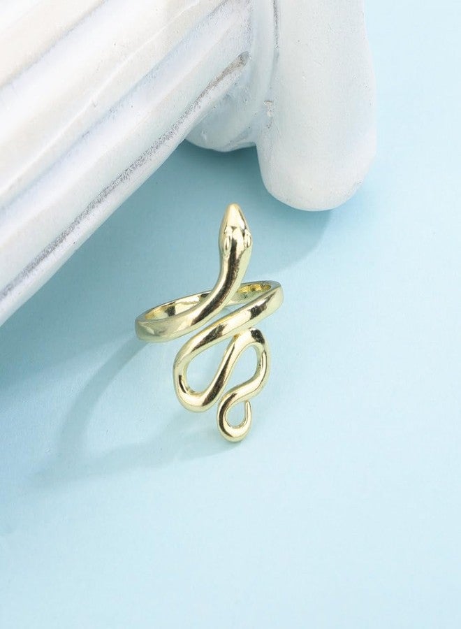Sither Gold Snake Ring for Women Adjustable Snake Ring Cute Animal Jewelry for Halloween Christmas Gift - Image 5