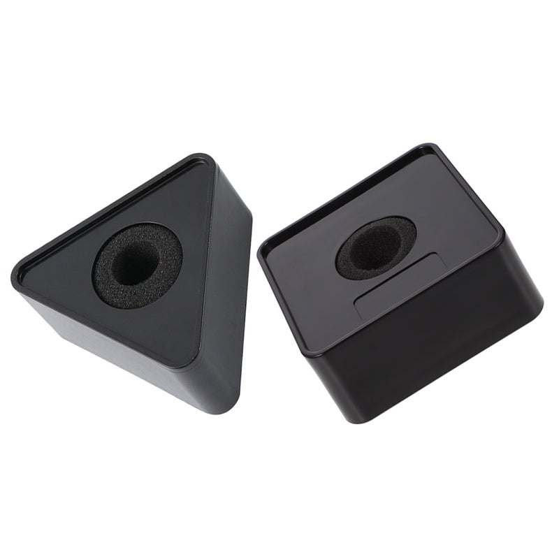 2pcs Portable Triangle Cube Interview Mic Logo Mic Flag Station - Image 1