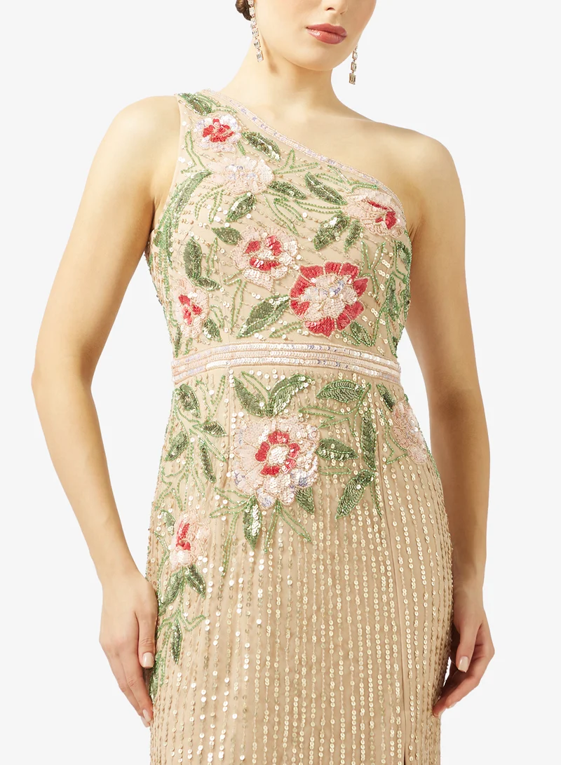 Adrianna Papell  Bead Mermaid Long Dress for Women | Best Price UAE