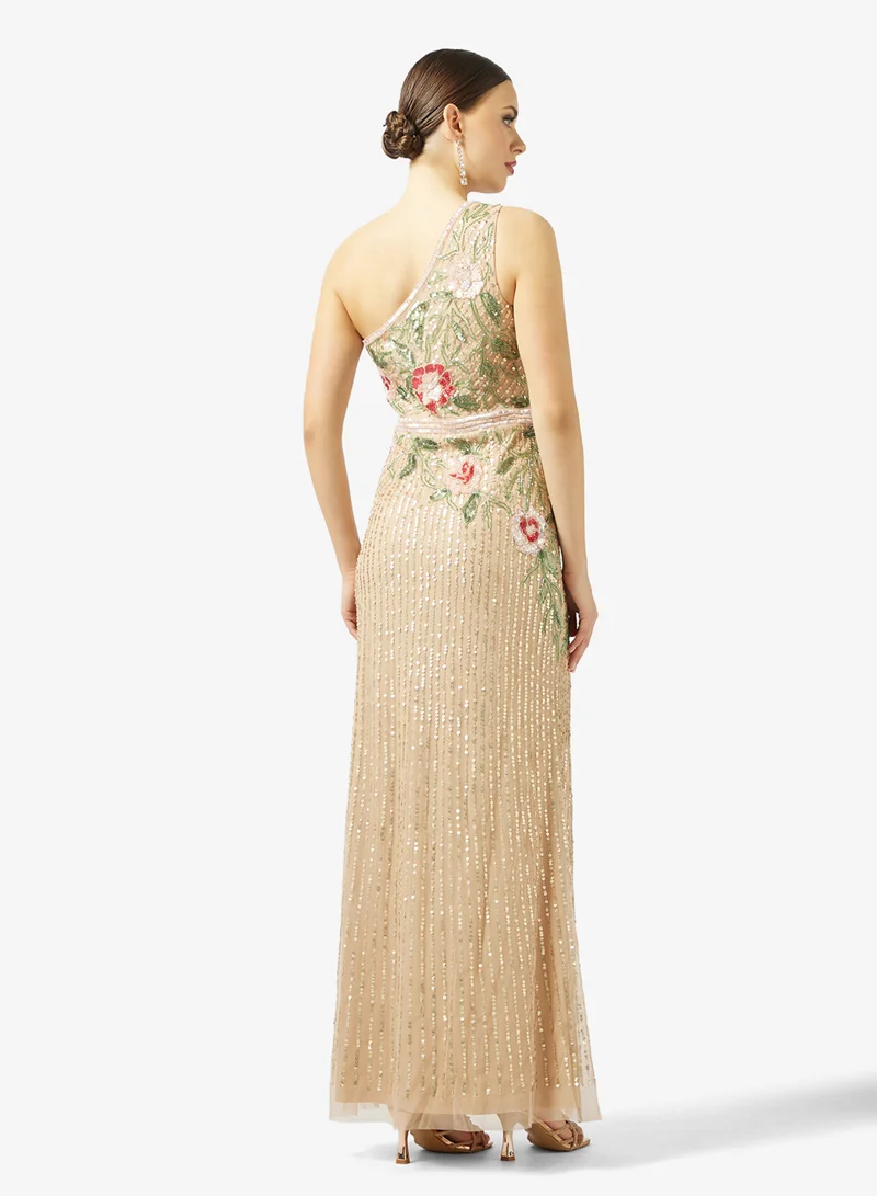 Adrianna Papell Bead Mermaid Long Dress