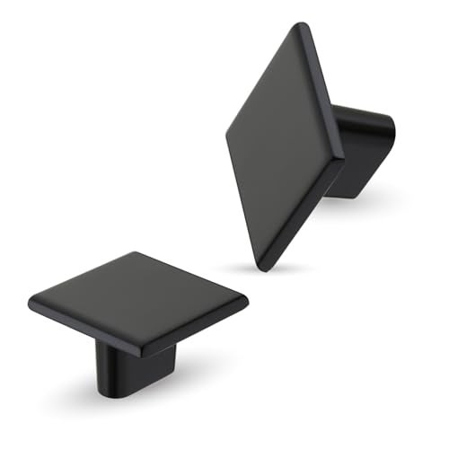 LAPO 3 Piece Knobs for Drawers & Cupboards – Zinc Knob for Kitchen, Wardrobe, and Home Furniture (Black Finish) - Image 1