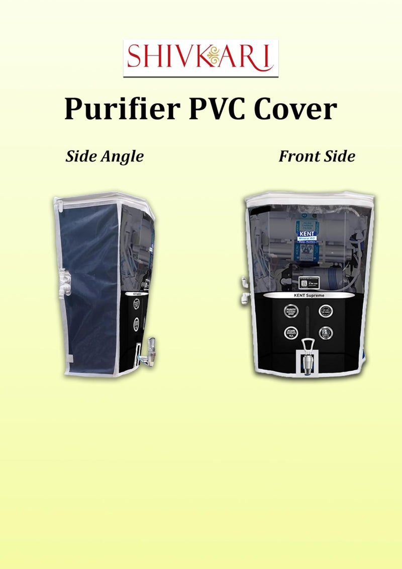 SHIVKARI Water Purifier Cover Compatible with Kent Supreme Black – PVC with Transparent Front & White Border | Waterproof & Dustproof and Scratch Resistant. (53.5x39x25.5 cm) - Image 4