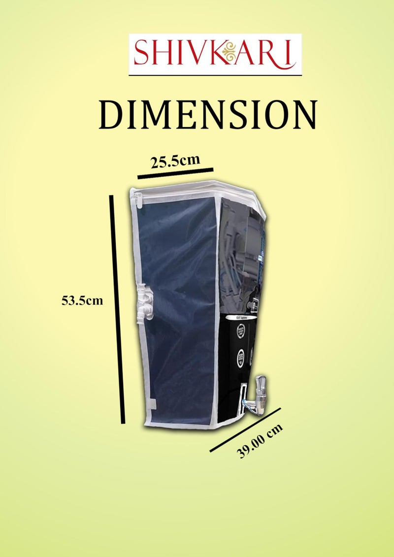 SHIVKARI Water Purifier Cover Compatible with Kent Supreme Black – PVC with Transparent Front & White Border | Waterproof & Dustproof and Scratch Resistant. (53.5x39x25.5 cm) - Image 5