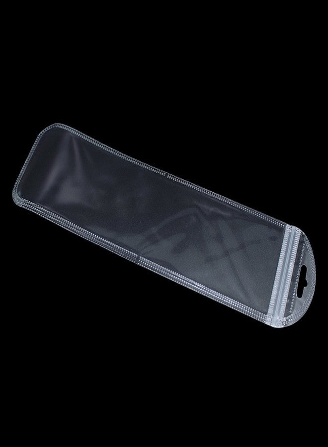 PABCK 100 Pieces Self Adhesive Sealing Bag with Hang Hole Resealable Storage Bag Clear Plastic Hanging Bag for Packaging Necklaces Bracelet Jewelry Decorative Gift (2.16x8.66 inch (usable 1.77x7.28 inch)) - Image 4