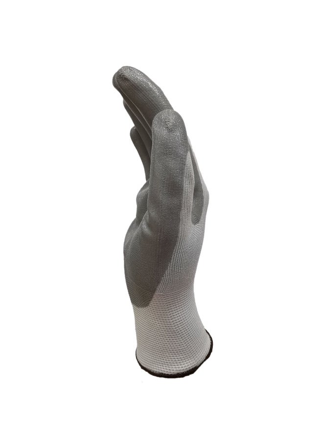 TAHA SAFETY - TAHA SAFETY N2103 Knitted Nitrile Grey Safety Gloves - High Grip for Industrial Use, Lightweight, Flexible, Ideal for Chemical Resistance & General Hand Protection | PACK of 2 PAIRS - Image 1