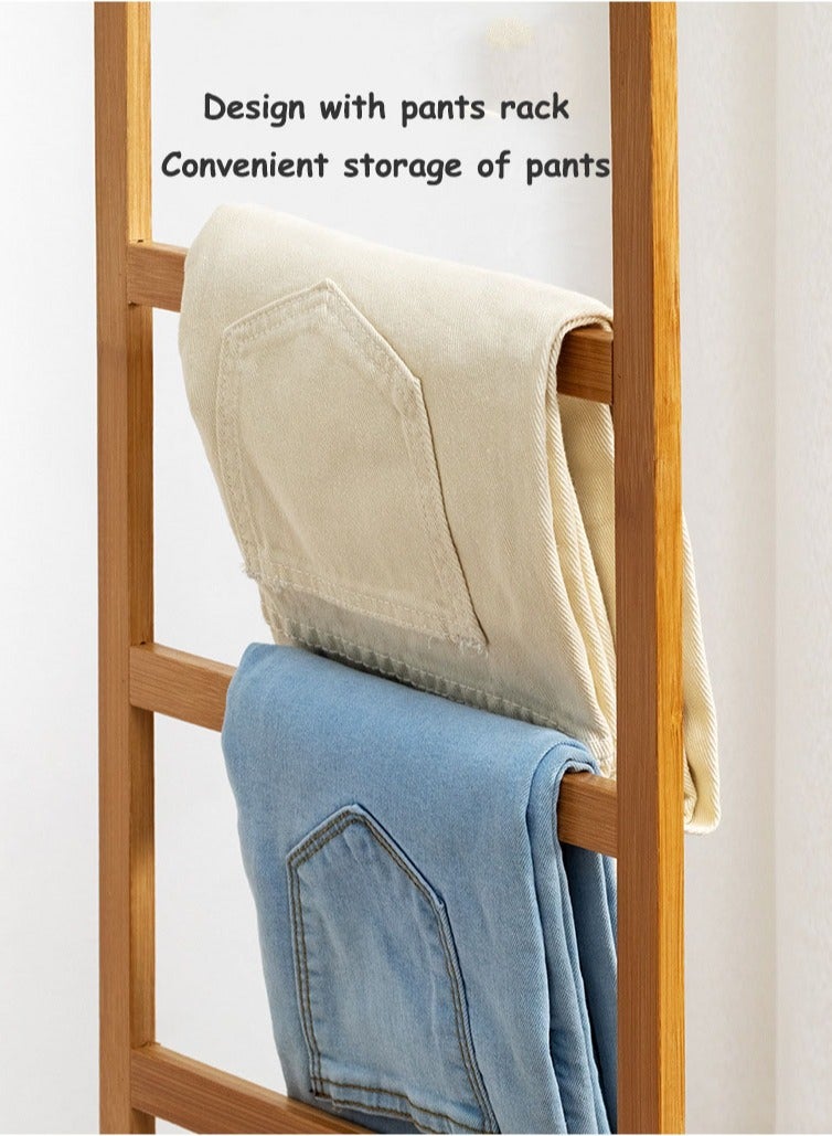 Arabest رف المعاطف، رف المعاطف الخشبي قائم بذاته مع رف للملابس/الحقيبة/القبعات، حامل شماعات للمدخل/غرفة المعيشة/غرفة النوم/المكتب - Image 3