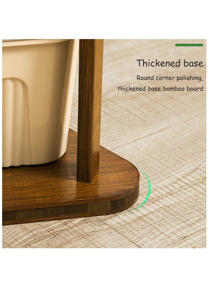 Arabest رف المعاطف، رف المعاطف الخشبي قائم بذاته مع رف للملابس/الحقيبة/القبعات، حامل شماعات للمدخل/غرفة المعيشة/غرفة النوم/المكتب - Image 5