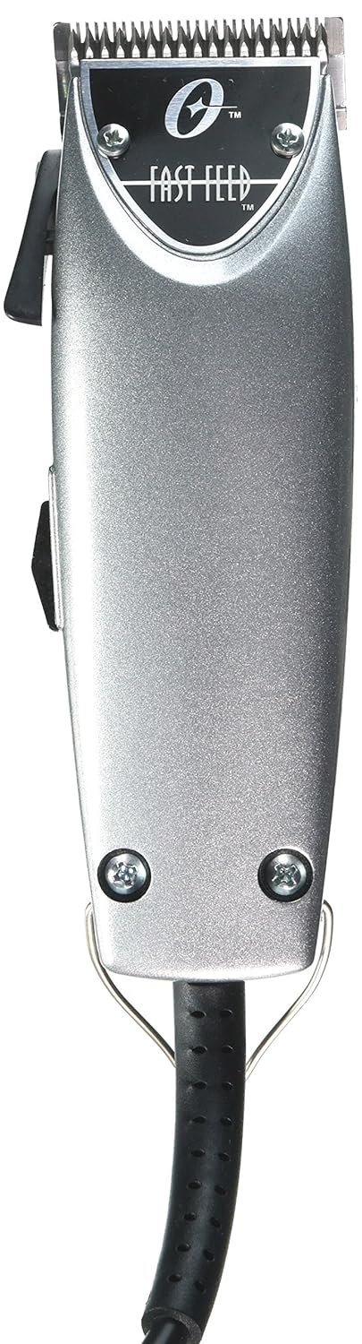 Oster Limited Edition Fast Feed Hair Cut Clipper Professional Pro Salon Silver Made in USA with Adjustable Blade System Quiet Pivot Motor 76023076
