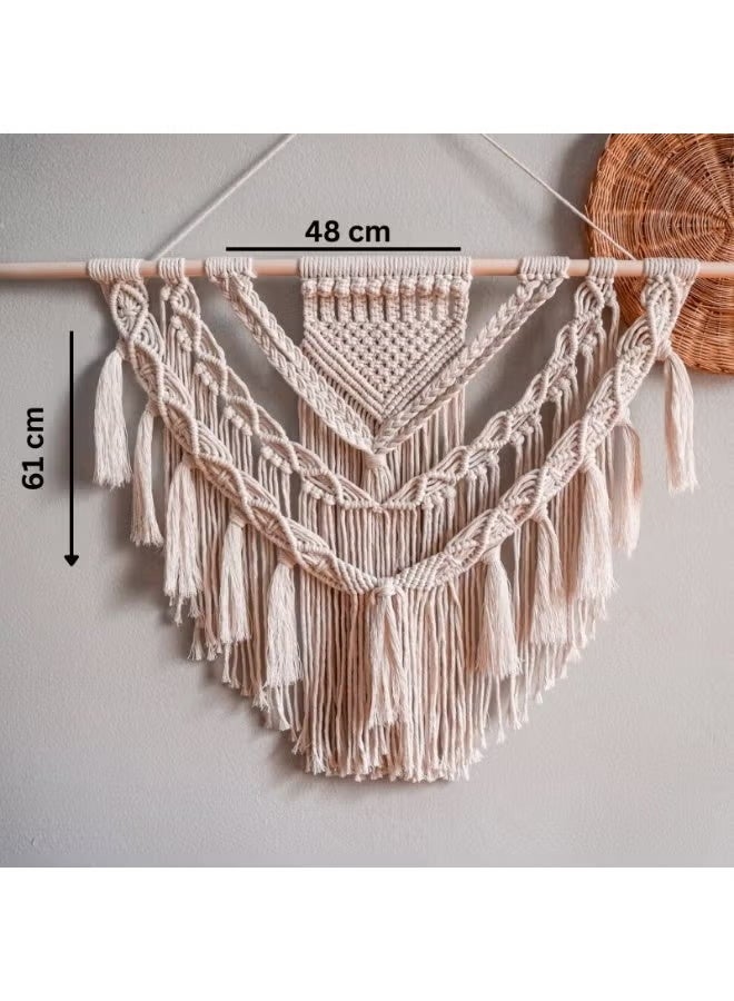 Antikiano Macrame Pattern Wall Hanging Handmade - Image 1