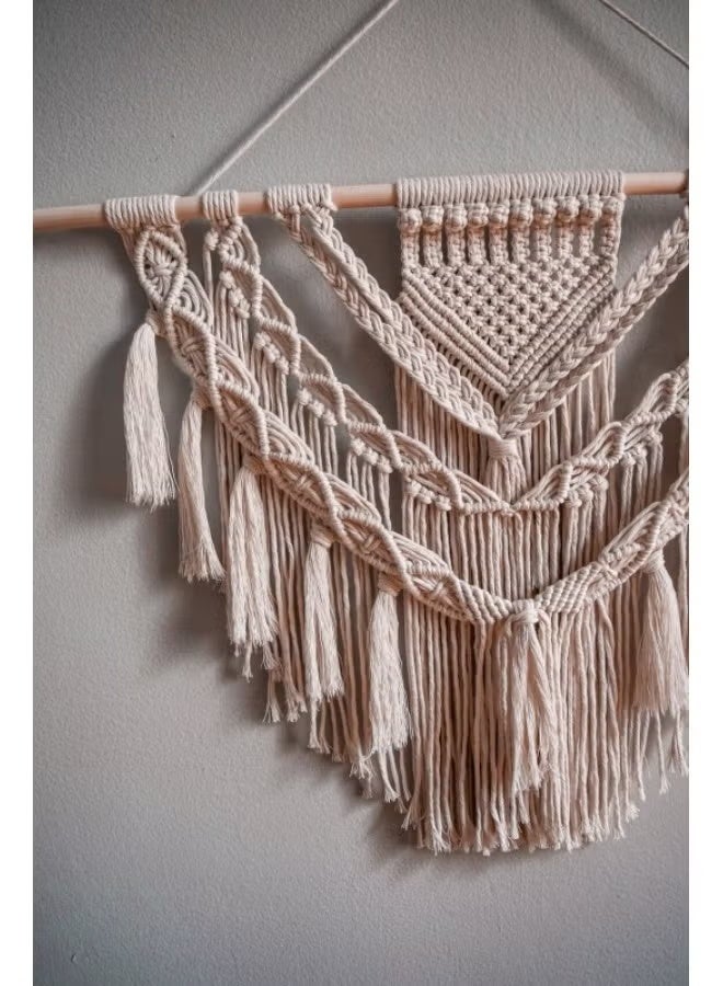 Antikiano Macrame Pattern Wall Hanging Handmade - Image 3