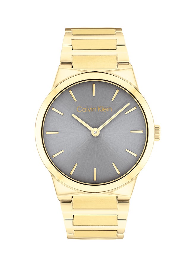 CALVIN KLEIN ساعة كالفن كلاين النسائية ذات العلبة الرمادية المستديرة - 25100082 - Image 1