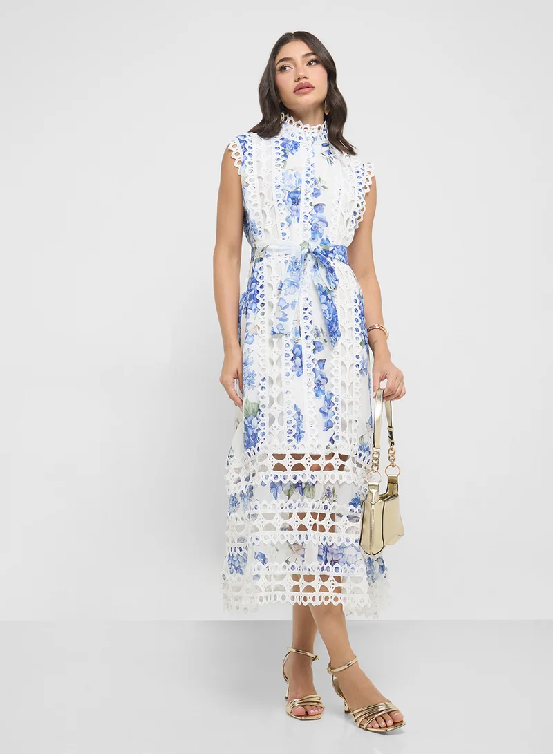 ELLA Printed Lace Dress