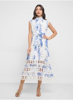 ELLA Printed Lace Dress  - Image 1