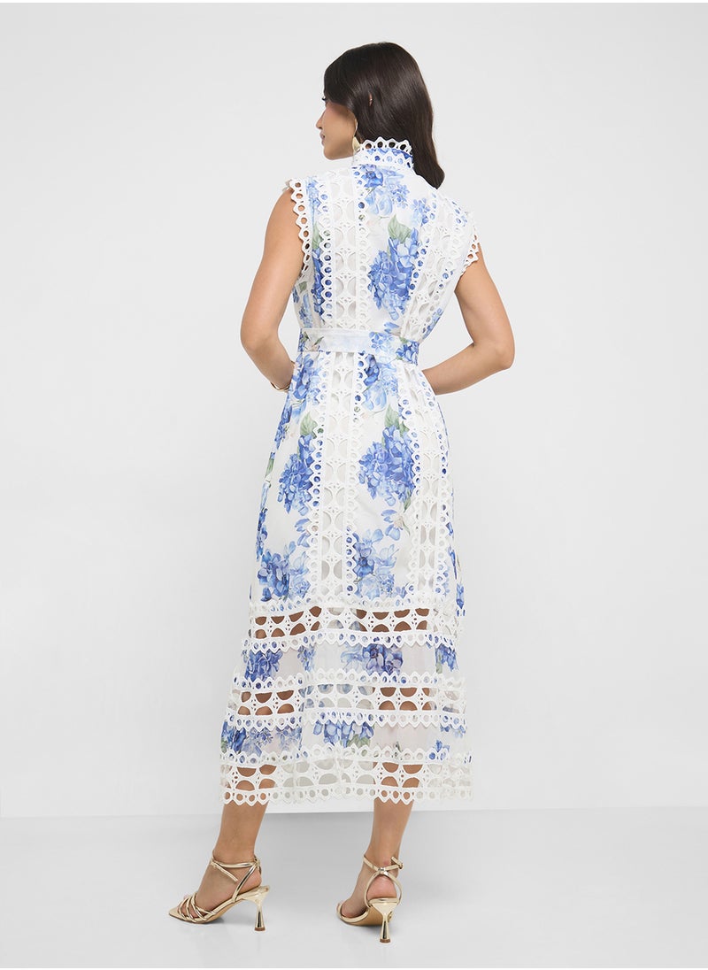 ELLA Printed Lace Dress  - Image 2