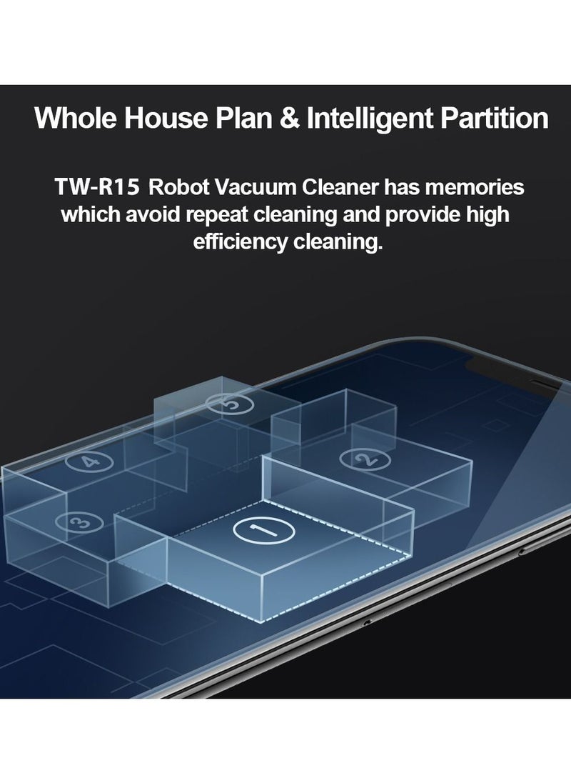 TECKWAVE - TW-R15 Intelligent Dual Dynamic Navigation Robot Vacuum Cleaner and Mop with 3500Pa Power - Image 1