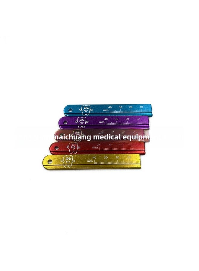 Aluminum Alloy Color Ruler Ring Ruler Root Tube Length Measuring Ruler Dental Ruler Tooth Ruler Measuring Tool-Model:Complete Specifications  - Image 2