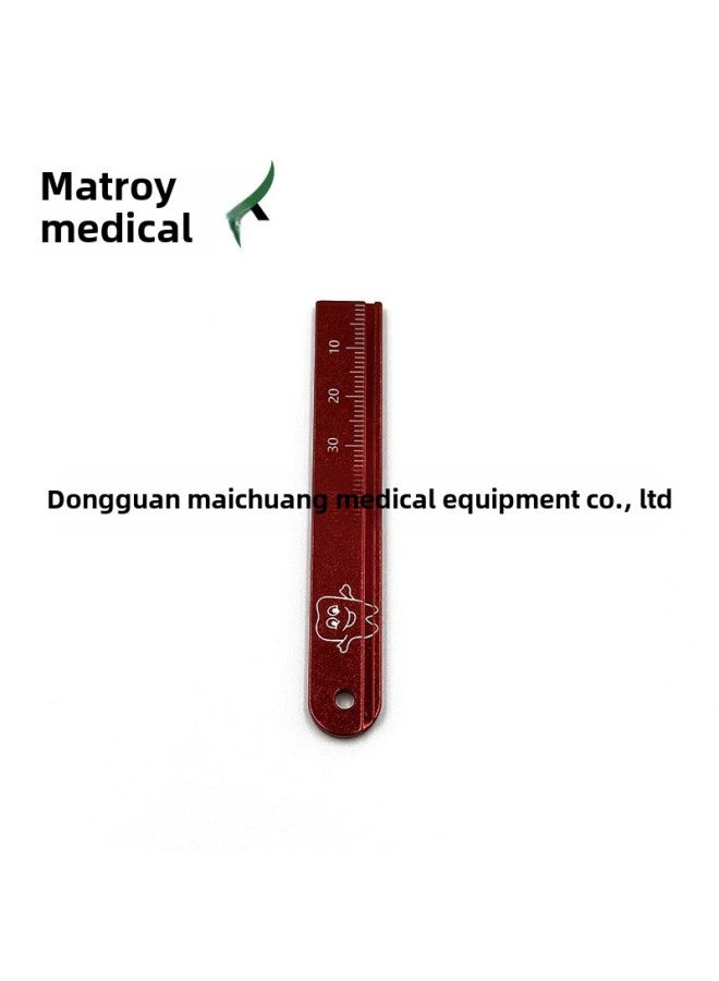 Aluminum Alloy Color Ruler Ring Ruler Root Tube Length Measuring Ruler Dental Ruler Tooth Ruler Measuring Tool-Model:Complete Specifications  - Image 1