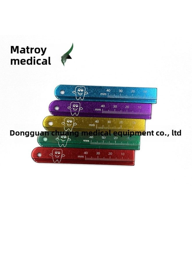 Aluminum Alloy Color Ruler Ring Ruler Root Tube Length Measuring Ruler Dental Ruler Tooth Ruler Measuring Tool-Model:Complete Specifications  - Image 3