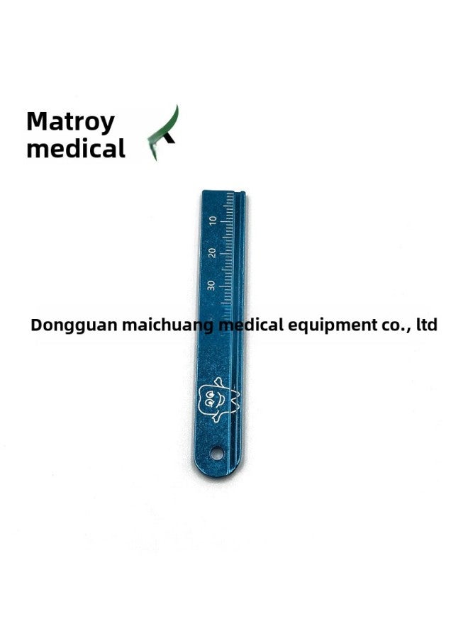 Aluminum Alloy Color Ruler Ring Ruler Root Tube Length Measuring Ruler Dental Ruler Tooth Ruler Measuring Tool-Model:Complete Specifications  - Image 5