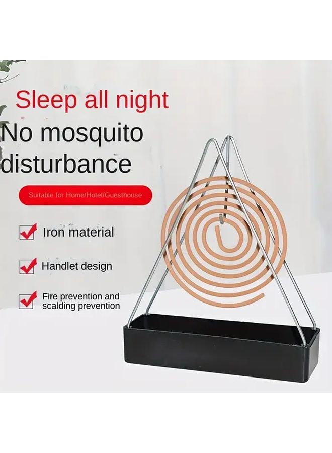 Black Mosquito Coil Holder With Tray Indoor Outdoor Insect Repellent - Image 4