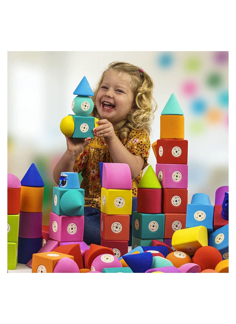 blockaroo Blockaroo Magnetic Foam Building Blocks Small Tugboat MMBLSMTUG  - Image 2