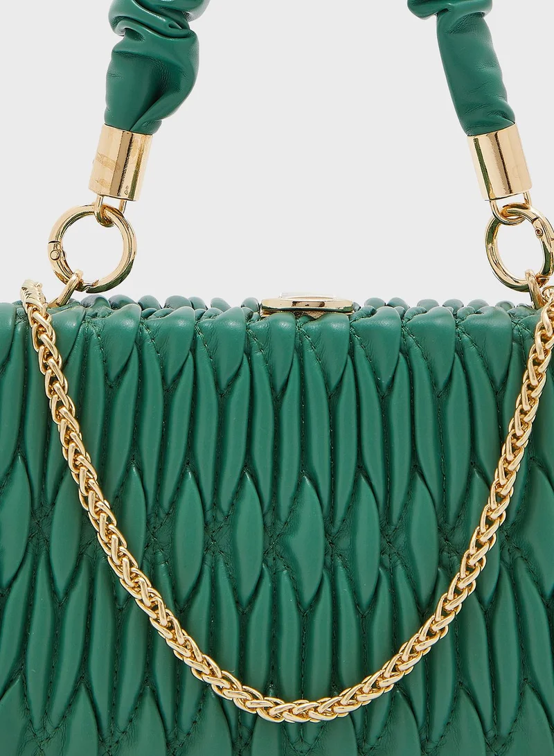 Ginger Quilted Scrunch Handle Handbag