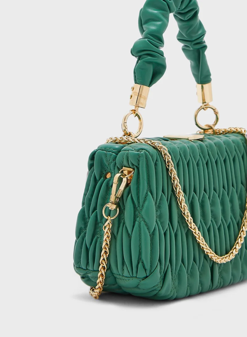 Ginger Quilted Scrunch Handle Handbag