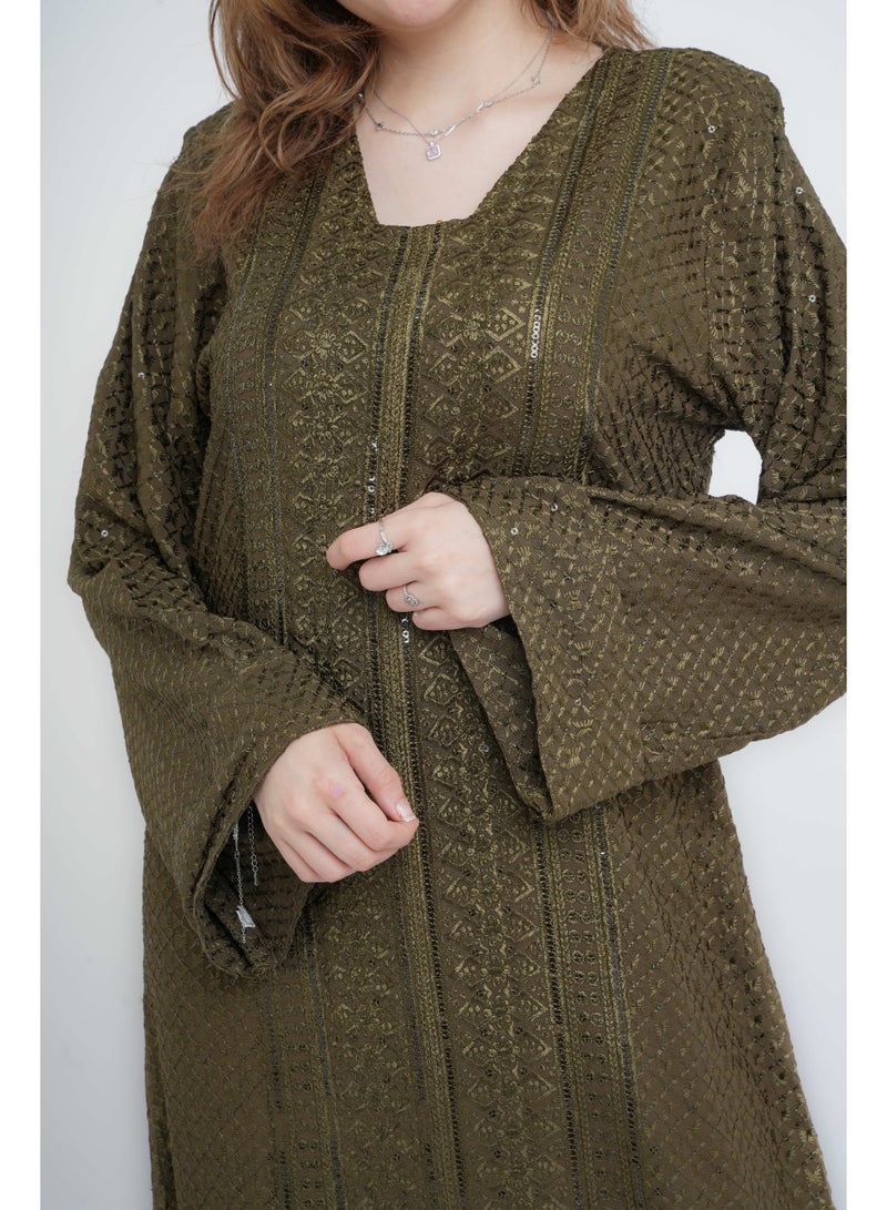 IKKXA Dazzling Charm Embroidered Jalabiya IN101 - Image 2