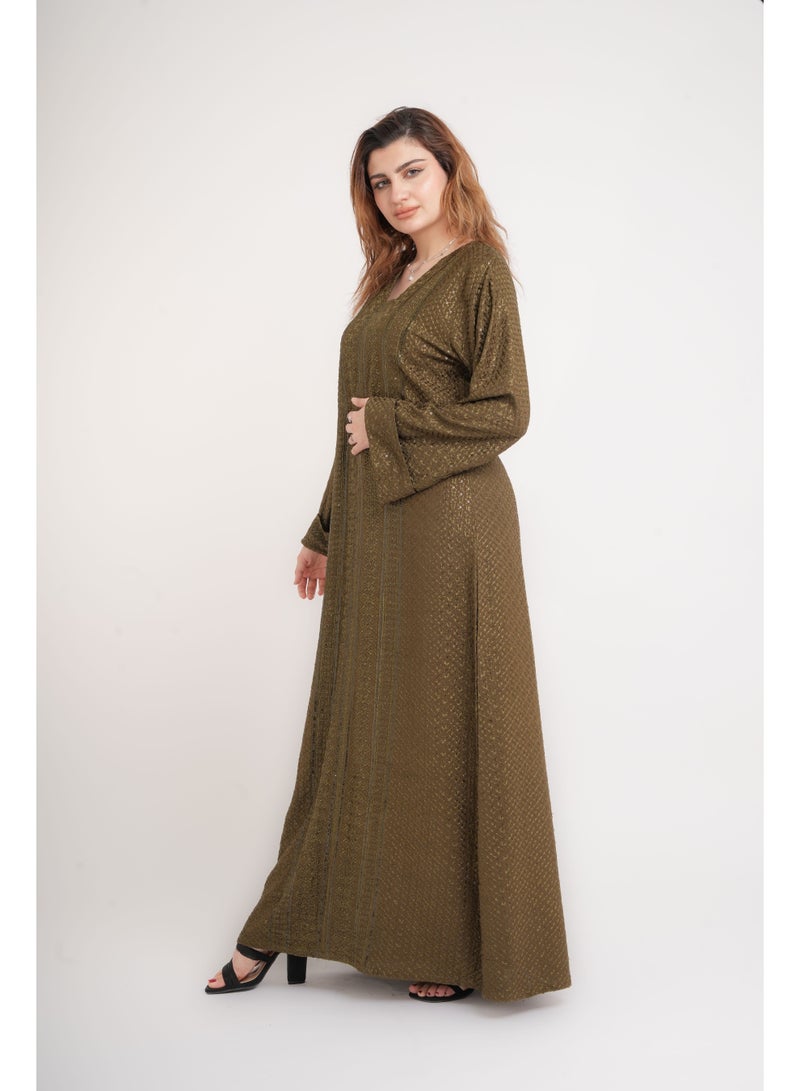 IKKXA Dazzling Charm Embroidered Jalabiya IN101 - Image 3