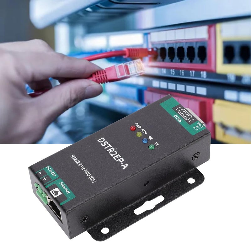 Yunseity RS232 to RJ45 Ethernet Converter, Serial Interface RS232 DB9 Male Head, IP and Address Resolution Static or DHCP, Supports DNS Resolution. - Image 3