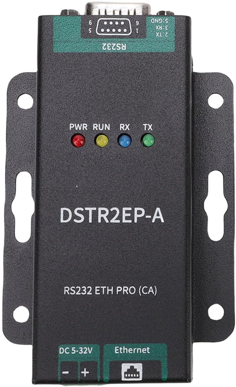Yunseity RS232 to RJ45 Ethernet Converter, Serial Interface RS232 DB9 Male Head, IP and Address Resolution Static or DHCP, Supports DNS Resolution. - Image 1