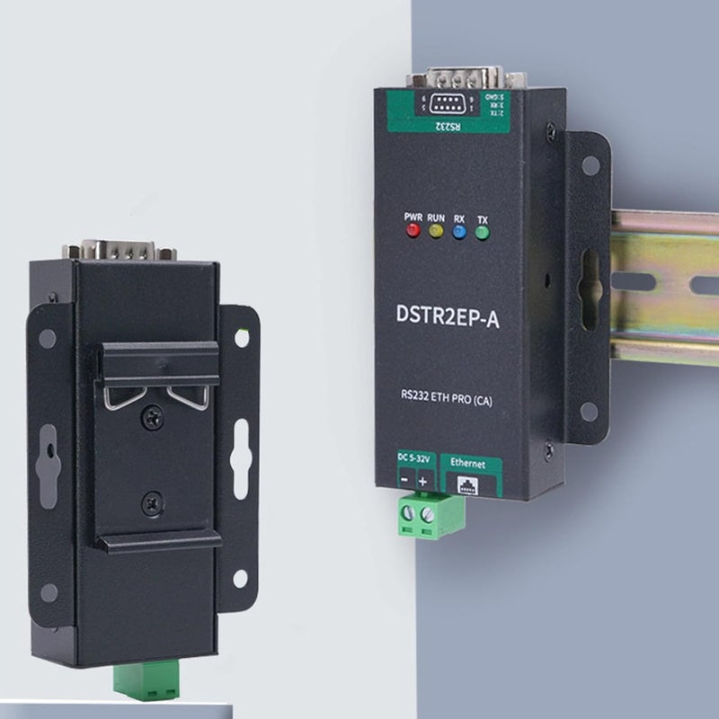 Yunseity RS232 to RJ45 Ethernet Converter, Serial Interface RS232 DB9 Male Head, IP and Address Resolution Static or DHCP, Supports DNS Resolution. - Image 2
