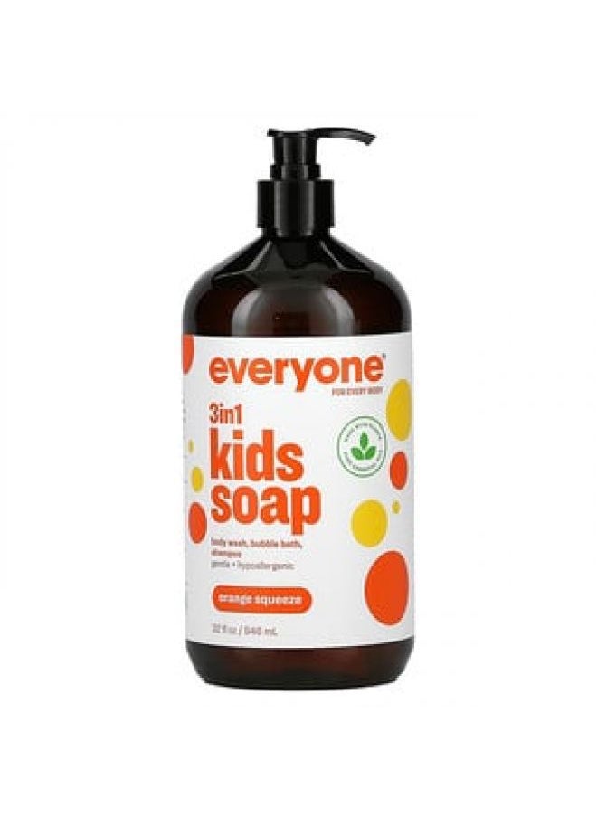 Everyone 3 In 1 Kids Soap Orange Squeeze 32 fl oz 946 ml 